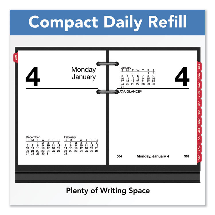 Compact Desk Calendar Refill, 3 x 3.75, White Sheets, 12-Month (Jan to Dec): 2025