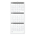 Three-Month Reference Wall Calendar, Contemporary Artwork/Formatting, 12 x 27, White Sheets, 15-Month: Dec 2024 to Feb 2026