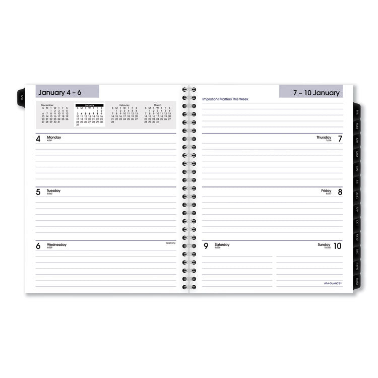 DayMinder Executive Weekly/Monthly Refill, 8.75 x 7, White Sheets, 12-Month (Jan to Dec): 2025