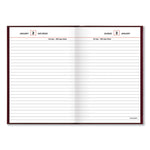 Standard Diary Daily Reminder Book, 2025 Edition, Medium/College Rule, Red Cover, (201) 7.5 x 5.13 Sheets