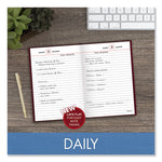 Standard Diary Daily Reminder Book, 2025 Edition, Medium/College Rule, Red Cover, (201) 7.5 x 5.13 Sheets