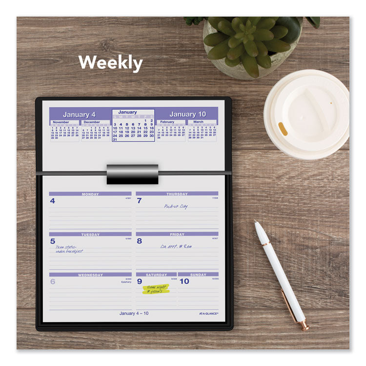 Flip-A-Week Desk Calendar Refill, 7 x 6, White Sheets, 12-Month (Jan to Dec): 2025