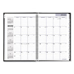 DayMinder Hard-Cover Monthly Planner, Ruled Blocks, 11.75 x 8, Black Cover, 14-Month: Dec 2024 to Jan 2026