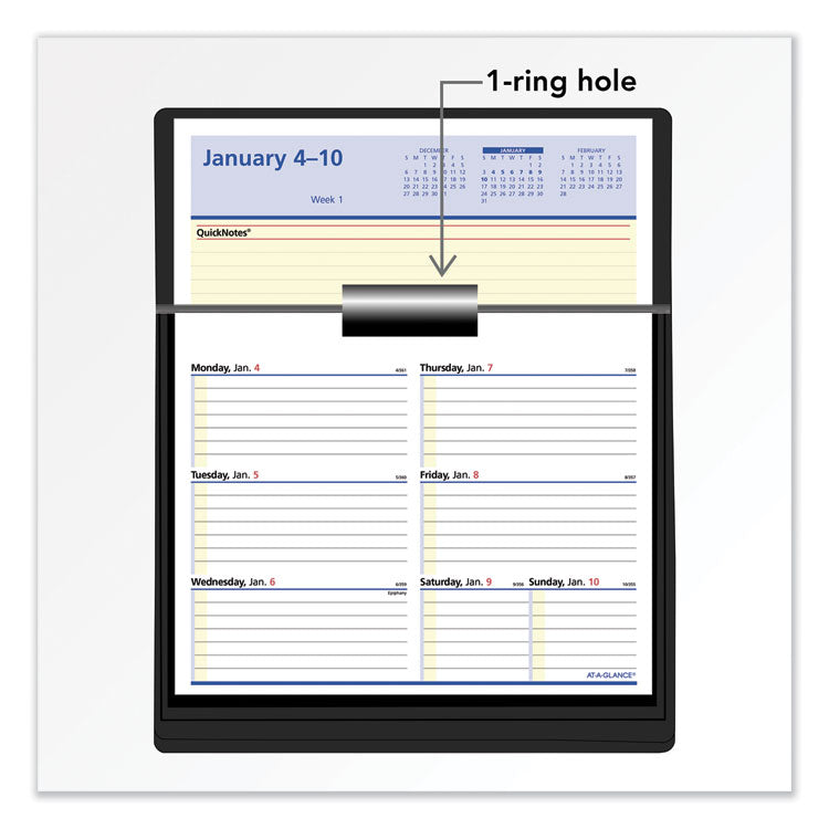 Flip-A-Week Desk Calendar Refill with QuickNotes, 7 x 6, White Sheets, 12-Month (Jan to Dec): 2025