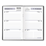 DayMinder Weekly Pocket Planner, 6 x 3.5, Black Cover, 12-Month (Jan to Dec): 2025