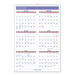 Three-Month Wall Calendar, 15.5 x 22.75, White Sheets, 12-Month (Jan to Dec): 2025