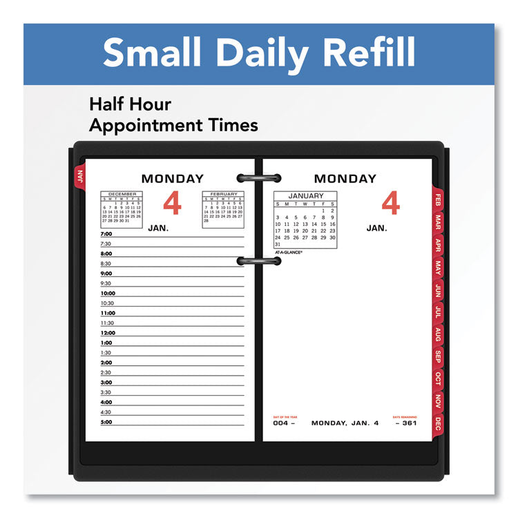 Two-Color Desk Calendar Refill, 3.5 x 6, White Sheets, 12-Month (Jan to Dec): 2025