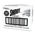 Wipe and Go Instant Stain Remover, 4.7 x 5.9, Unscented, White, 80 Packets/Carton