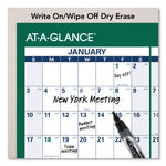 Vertical Erasable Wall Planner, 32 x 48, White/Green Sheets, 12-Month (Jan to Dec): 2025