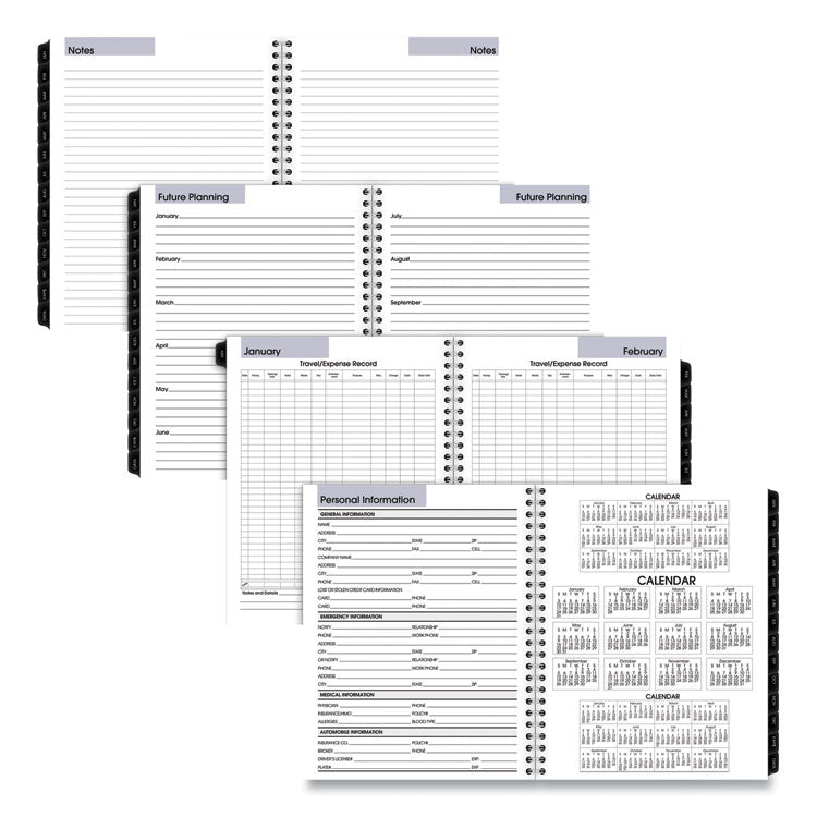 DayMinder Executive Weekly/Monthly Refill, 8.75 x 7, White Sheets, 12-Month (Jan to Dec): 2025