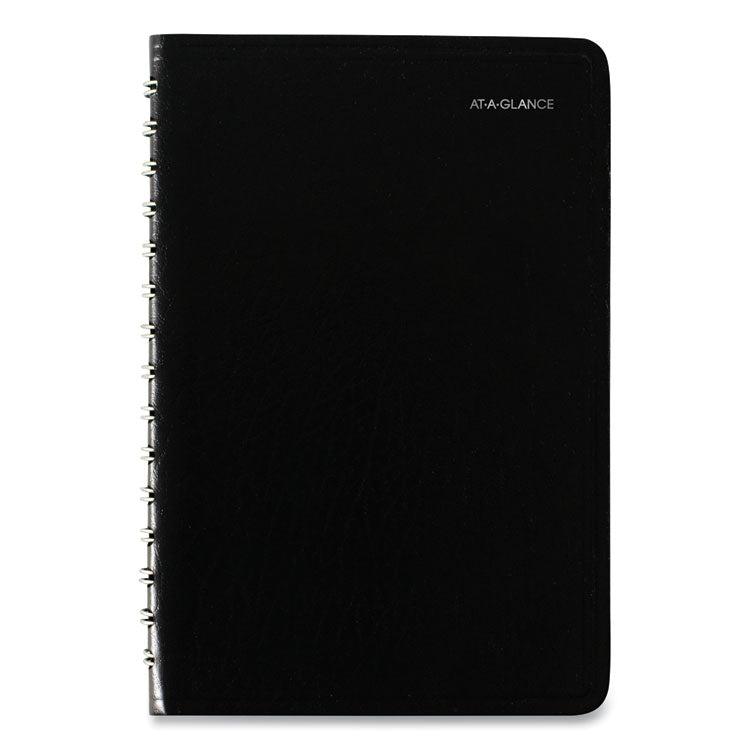 DayMinder Daily Appointment Book, 8 x 5, Black Cover, 12-Month (Jan to Dec): 2025