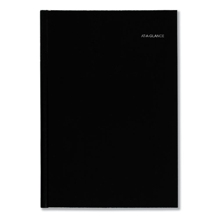 DayMinder Hard-Cover Monthly Planner, Ruled Blocks, 11.75 x 8, Black Cover, 14-Month: Dec 2024 to Jan 2026