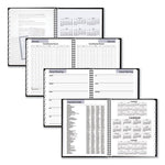 DayMinder Hard-Cover Monthly Planner with Memo Section, Unruled Blocks, 8.5 x 7, Black Cover, 12-Month (Jan to Dec): 2025