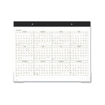 Two-Color Desk Pad, 22 x 17, White Sheets, Black Binding, Clear Corners, 12-Month (Jan to Dec): 2025