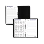 DayMinder Daily Appointment Book, 8 x 5, Black Cover, 12-Month (Jan to Dec): 2025