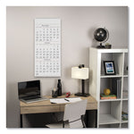 Three-Month Reference Wall Calendar, 12 x 27, White Sheets, 15-Month: Dec 2024 to Feb 2026