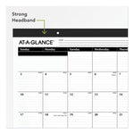 Ruled Desk Pad, 22 x 17, White Sheets, Black Binding, Black Corners, 12-Month (Jan to Dec): 2025