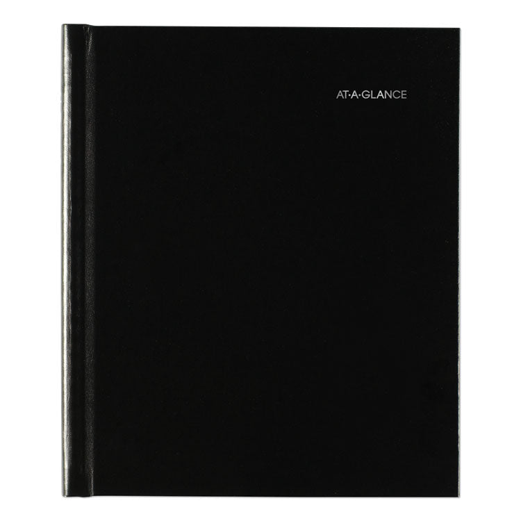 DayMinder Hard-Cover Monthly Planner with Memo Section, Unruled Blocks, 8.5 x 7, Black Cover, 12-Month (Jan to Dec): 2025
