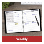 DayMinder Open-Schedule Weekly Appointment Book, 8.75 x 7, Black Cover, 12-Month (Jan to Dec): 2025