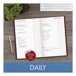 Standard Diary Daily Journal, 2025 Edition, Wide/Legal Rule, Red Cover, (210) 12 x 7.75 Sheets