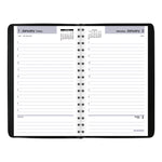 DayMinder Daily Appointment Book, 8 x 5, Black Cover, 12-Month (Jan to Dec): 2025