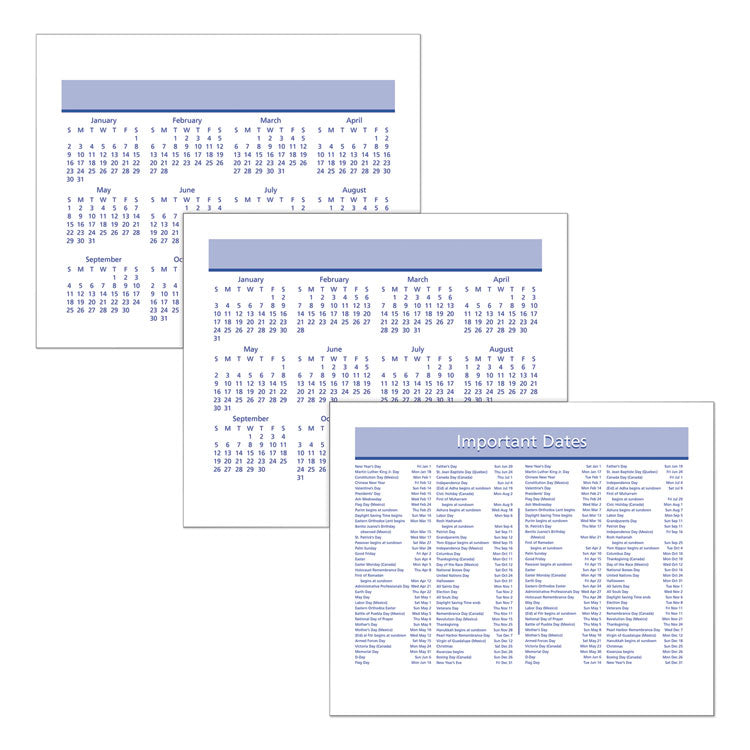Flip-A-Week Desk Calendar Refill with QuickNotes, 7 x 6, White Sheets, 12-Month (Jan to Dec): 2025