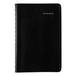 DayMinder Daily Appointment Book, 8 x 5, Black Cover, 12-Month (Jan to Dec): 2025