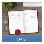 Standard Diary Daily Diary, 2025 Edition, Wide/Legal Rule, Red Cover, (200) 12 x 7.75 Sheets