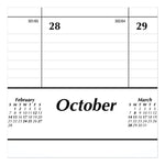 Academic Year Ruled Desk Pad, 21.75 x 17, White Sheets, Black Binding, Black Corners, 16-Month: Sept 2025 to Dec 2026