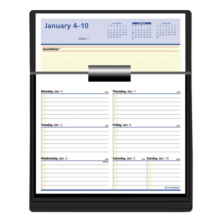 Flip-A-Week Desk Calendar Refill with QuickNotes, 7 x 6, White Sheets, 12-Month (Jan to Dec): 2025