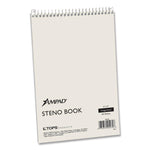 Steno Pads, Gregg Rule, White Cover, 60 Green-Tint 6 X 9 Sheets