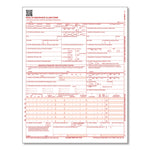 CMS-1500 Health Insurance Claim Form, One-Part (No Copies), 8.5 x 11, 250 Forms Total