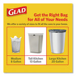 Tall Kitchen Drawstring Trash Bags with LeakGuard, 13 gal, Unscented, 23.47" x 25.38", White, 120/Box