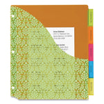 Big Tab Insertable One-Pocket Plastic Dividers, 5-Tab, 11.13 X 9.25, Assorted, 1 Set