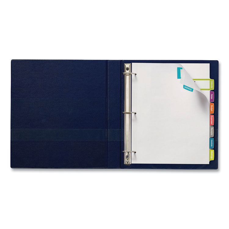 Big Tab Printable Large White Label Tab Dividers, 8-Tab, 11 x 8.5, White, 4 Sets