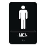 Indoor Restroom Door Sign, Men/women, 5.9 X 9, Black/white, 2/pack