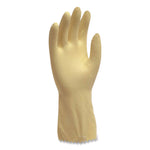Pro L6500 Series Flock-Lined Latex Gloves, 12" Long, Large, Yellow, 12 Pairs