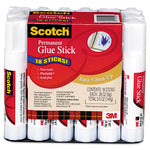 Permanent Glue Stick, 0.28 oz, Dries Clear, 18/Pack