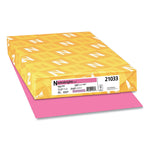 Color Paper, 24 lb Bond Weight, 11 x 17, Pulsar Pink, 500/Ream