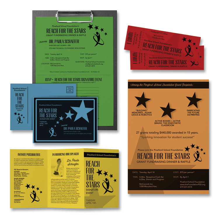 Color Cardstock -"Primary" Assortment, 65 lb Cover Weight, 8.5 x 11, Assorted Primary Colors, 100/Pack