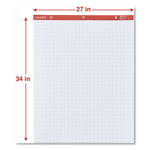 Easel Pads/Flip Charts, Quadrille Rule (1 sq/in), 27 x 34, White, 50 Sheets, 2/Carton