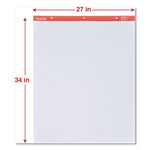 Easel Pads/Flip Charts, Unruled, 27 x 34, White, 50 Sheets, 2/Carton