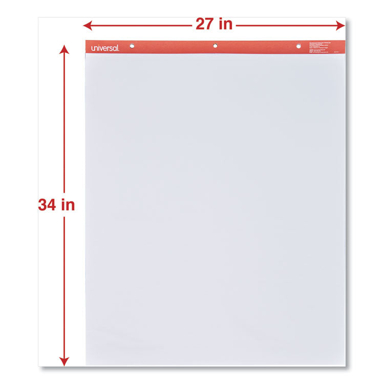 Easel Pads/Flip Charts, Unruled, 27 x 34, White, 50 Sheets, 2/Carton