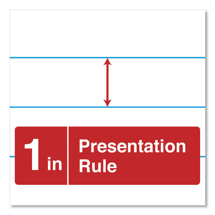 Easel Pads/Flip Charts, Presentation Format (1" Rule), 27 x 34, White, 50 Sheets, 2/Carton
