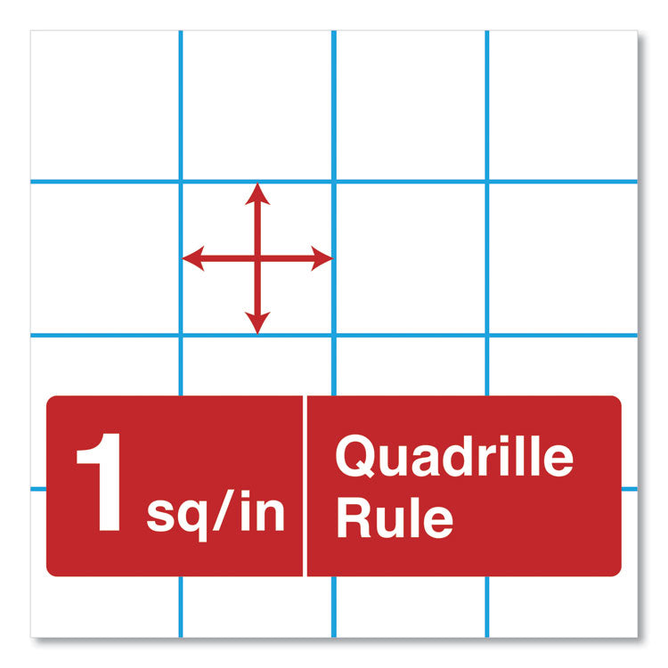 Easel Pads/Flip Charts, Quadrille Rule (1 sq/in), 27 x 34, White, 50 Sheets, 2/Carton
