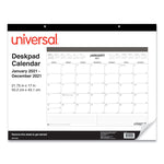 Desk Pad Calendar, 22 x 17, White Sheets, Black Binding, Clear Corners, 12-Month (Jan to Dec): 2026