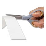 Titanium Bonded Scissors, 5" and 7" Long, 2.25" and 3.5" Cut Length, Straight Gray/Yellow Handle, 2/Pack