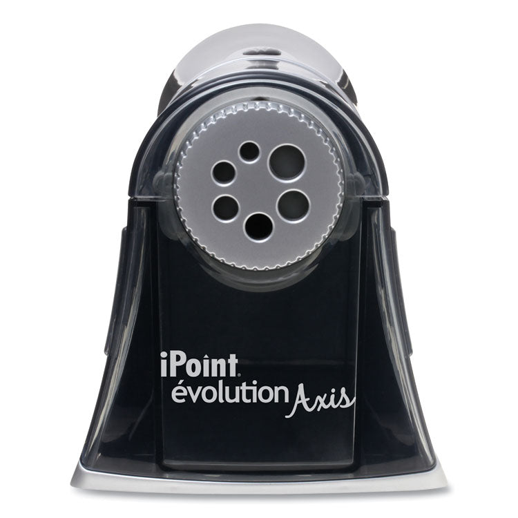 Ipoint Evolution Axis Pencil Sharpener, Ac-Powered, 5 X 7.5 X 7.25, Black/silver