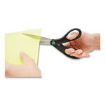 KleenEarth Scissors, 8" Long, 3.25" Cut Length, Straight Black Handle