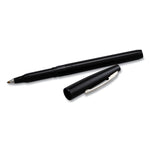 Rolling Writer Rollerball Pen, Stick, Medium 0.8 mm, Black Ink, Black Barrel, Dozen